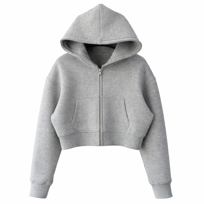 Cropped Zip Hoodie — Signature Edition