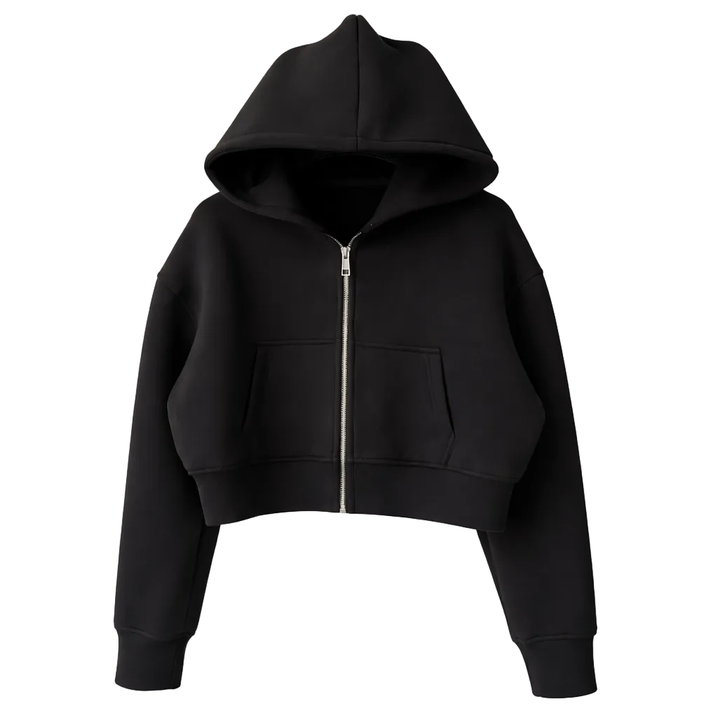 Cropped Zip Hoodie — Signature Edition