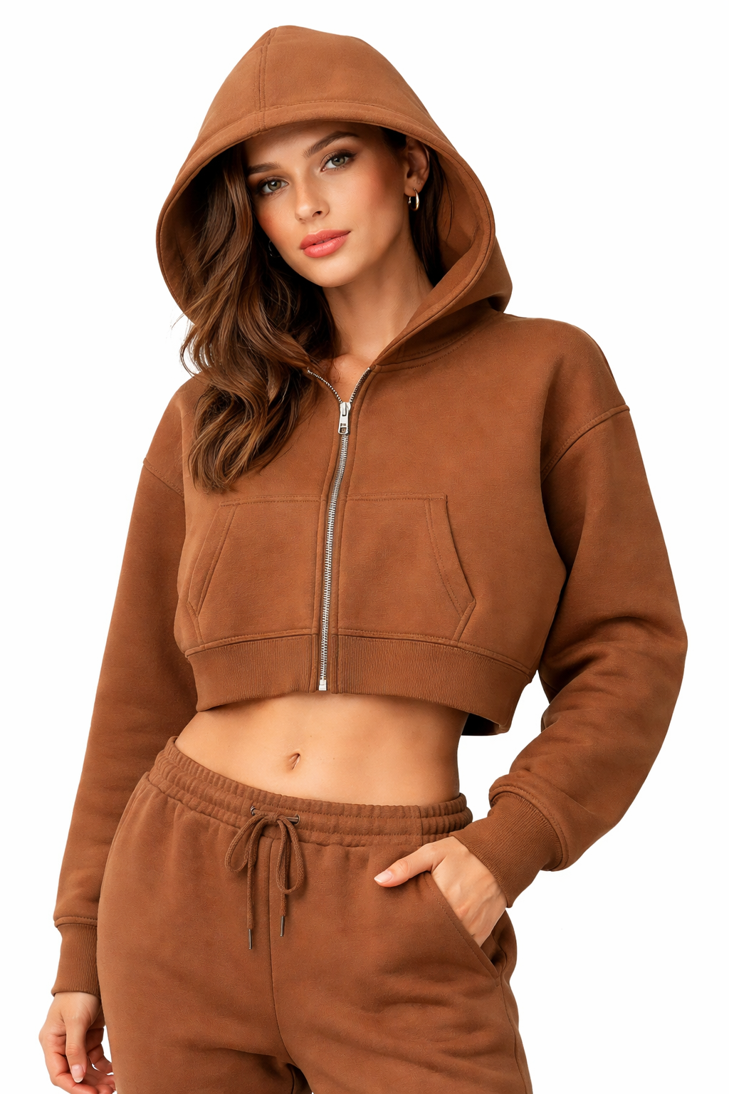 Cropped Zip Hoodie — Signature Edition