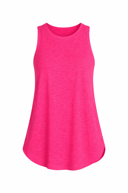 Pink tank top on a white background