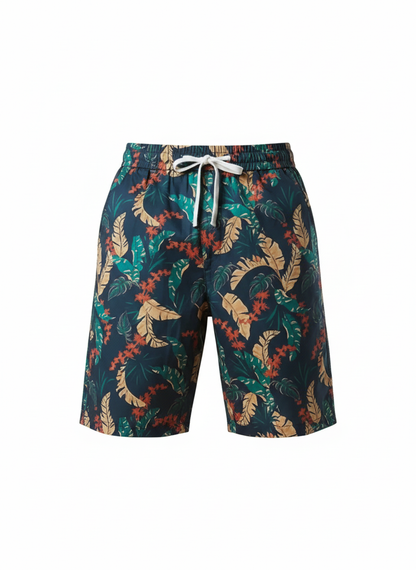 Men's Plus Size Shorts - Drawstring Printed Loose Fit for Stylish Comfort
