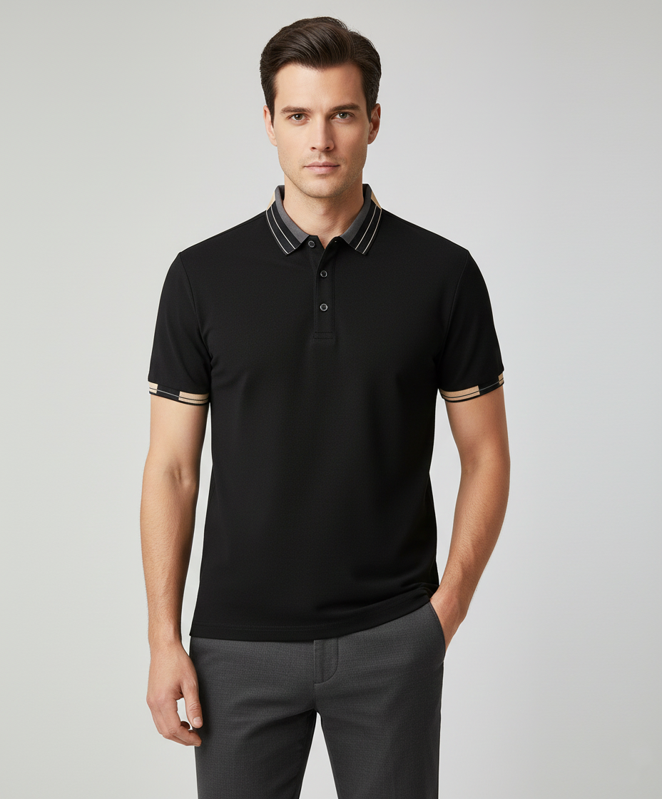 Stonehenge Textures Breathable Cotton Polo Shirt Luxury Reverse Collar Summer Top
