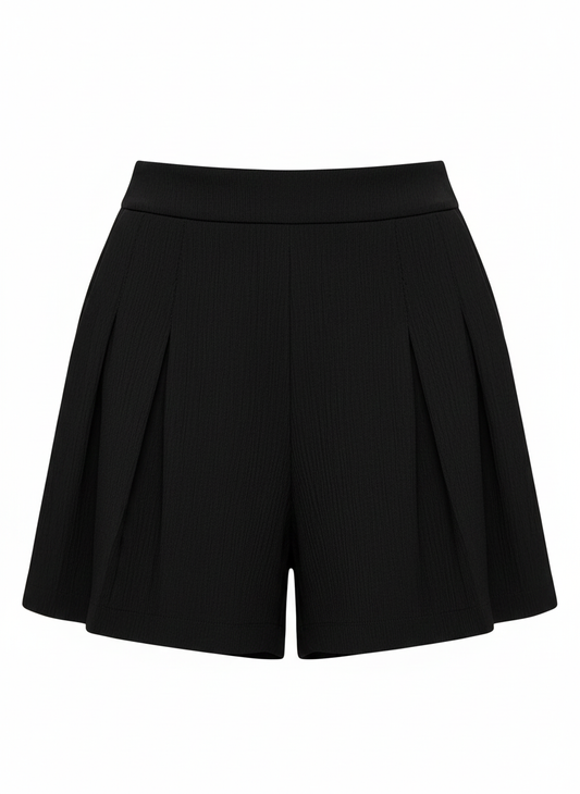 Women’s Pleated Shorts with Pockets – Casual High-Waist Flowy Summer Shorts