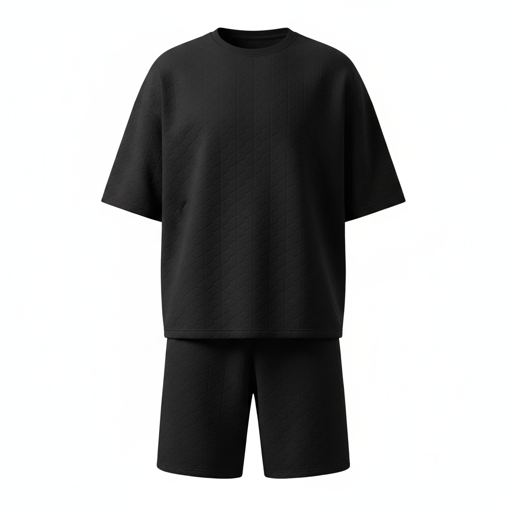 Men's Checkered Casual Set Full Size Checkered Pattern Top and Shorts Two-Piece Set Plus Size