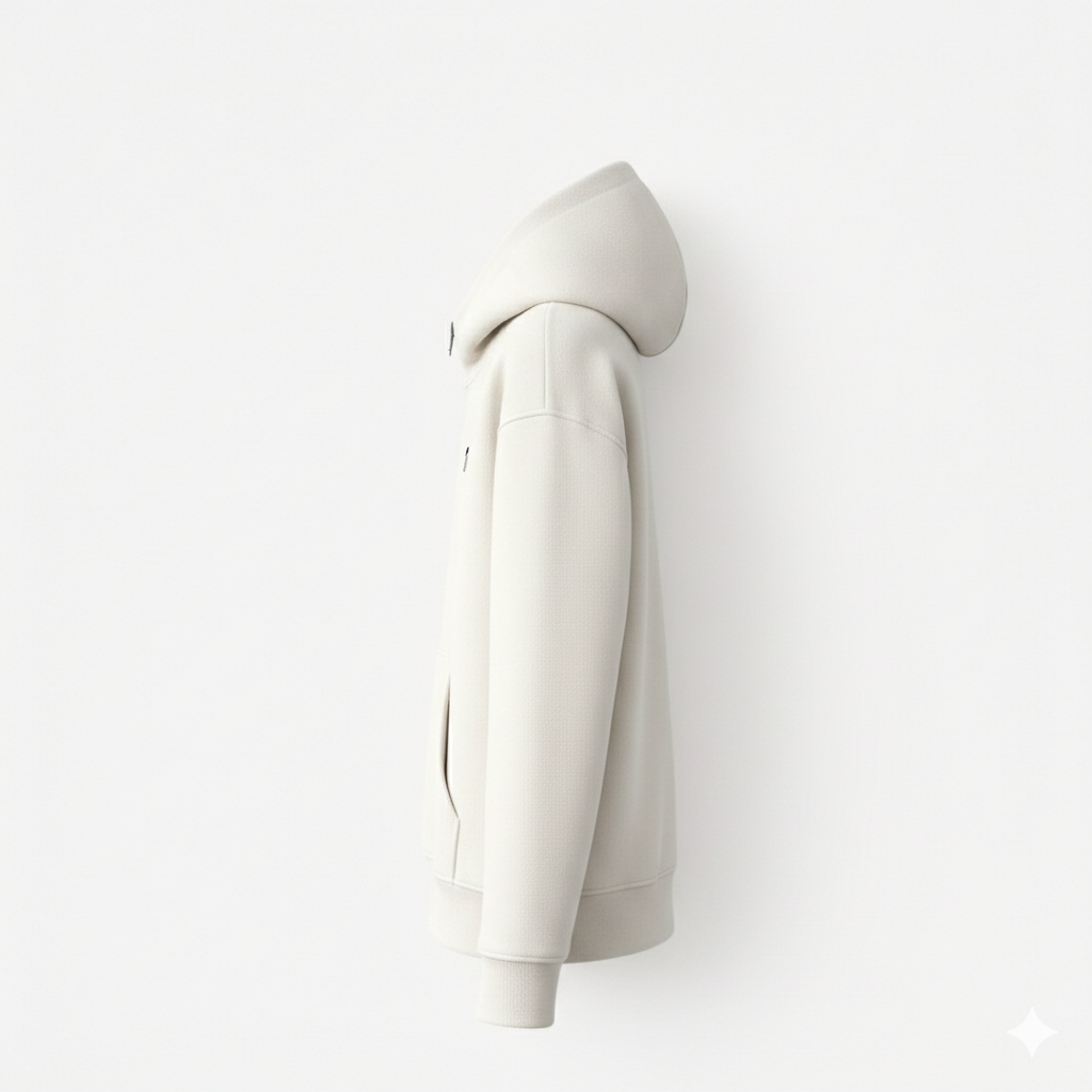 Stonehenge Textures™ Half-Zip Hoodie — Off-White