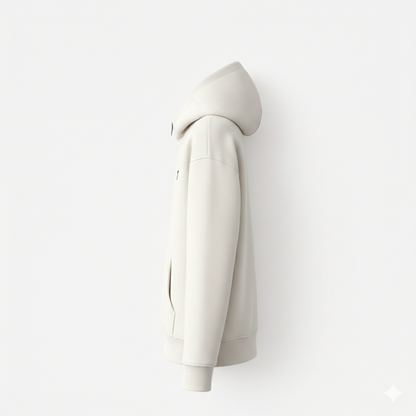 Stonehenge Textures™ Half-Zip Hoodie — Off-White