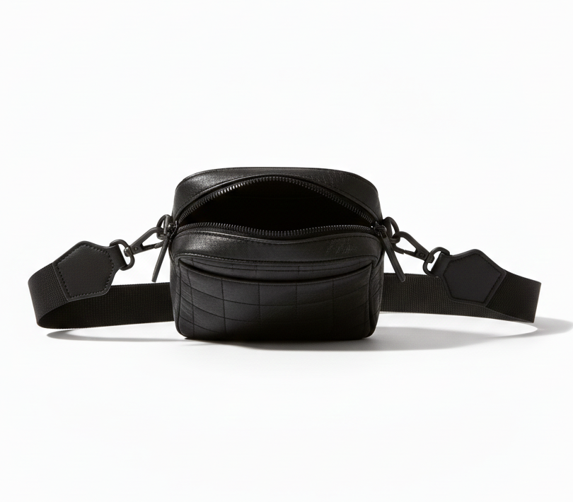 Stonehenge Textures Quilted Crossbody Travel Bag – Minimalist Urban Utility