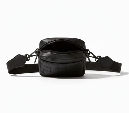 Stonehenge Textures Quilted Crossbody Travel Bag – Minimalist Urban Utility