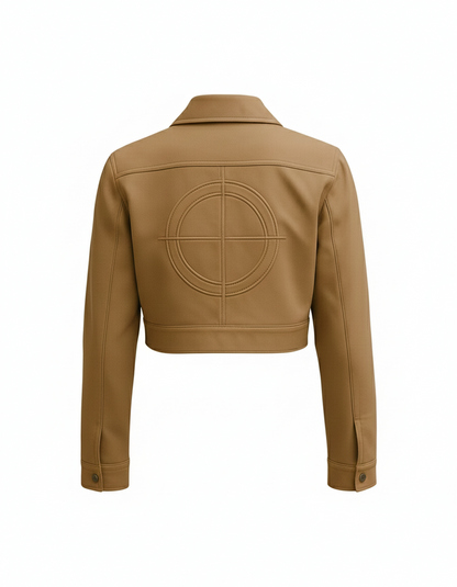 Stonehenge Textures™ Cropped Zip Jacket
