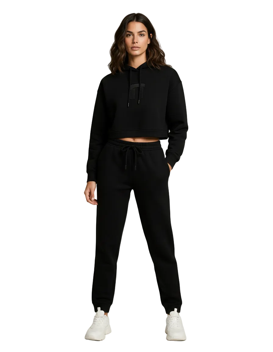 Stonehenge Textures Black Monolith Tracksuit Set Premium Hoodie & Joggers