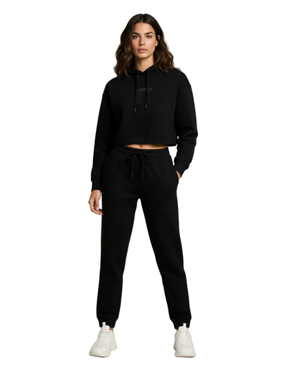Stonehenge Textures Black Monolith Tracksuit Set Premium Hoodie & Joggers