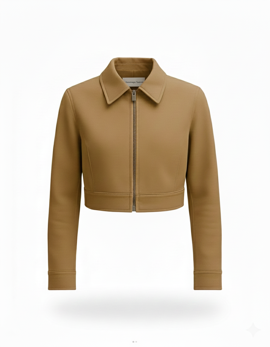 Stonehenge Textures™ Cropped Zip Jacket