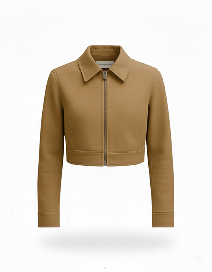 Stonehenge Textures™ Cropped Zip Jacket