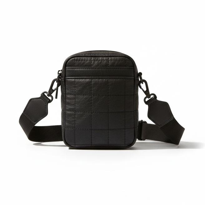 Stonehenge Textures Quilted Crossbody Travel Bag – Minimalist Urban Utility