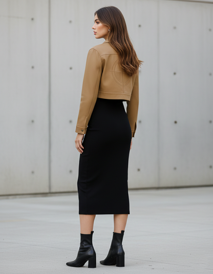 Stonehenge Textures™ Cropped Zip Jacket