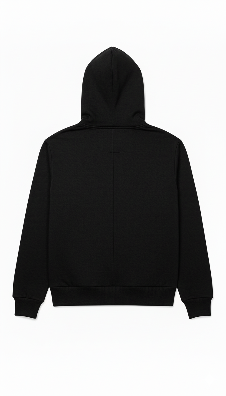 Stonehenge Textures Black Hoodie Unisex Asymmetric Organic Cotton Sustainable Luxury Streetwear