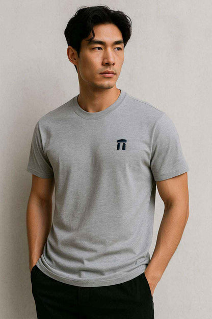 Stonehenge Textures 100% Cotton Short Sleeves T Shirt with Embroidered Logo