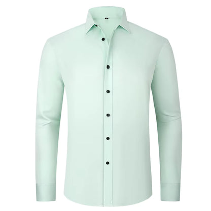 Stonehenge Texture Men's Slim-Fit Stretch Dress Shirt – Long Sleeve Formal & Casual Wear - Stonehenge Texture
