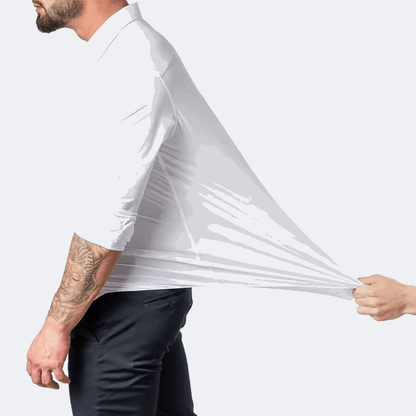 Stonehenge Texture Men's Slim-Fit Stretch Dress Shirt – Long Sleeve Formal & Casual Wear