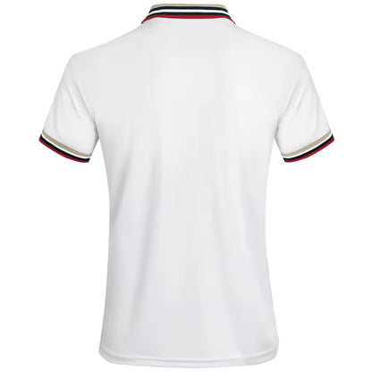 Stonehenge Textures Breathable Cotton Polo Shirt – Luxury Reverse Collar Summer Top