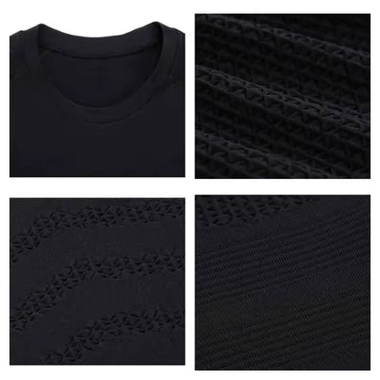 Stonehenge Textures Men’s Compression Gym T-Shirt Seamless Muscle Fit