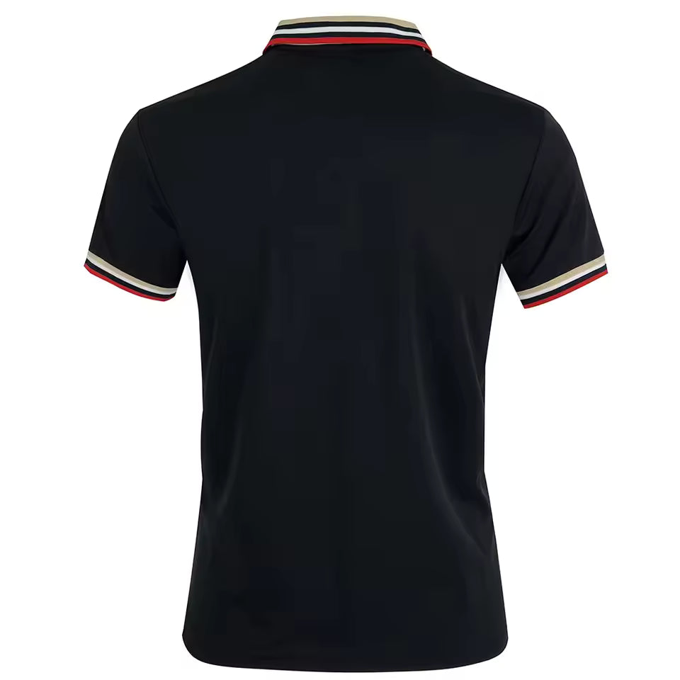 Stonehenge Textures Breathable Cotton Polo Shirt – Luxury Reverse Collar Summer Top