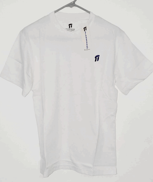Stonehenge Textures 100% Cotton Short Sleeves T Shirt with Embroidered Logo