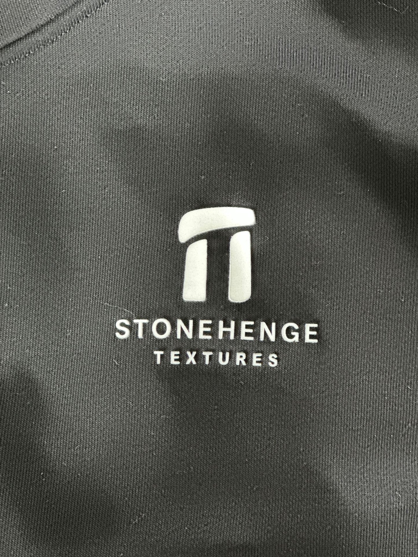 Stonehenge Textures Black Hoodie Unisex Asymmetric Organic Cotton Sustainable Luxury Streetwear