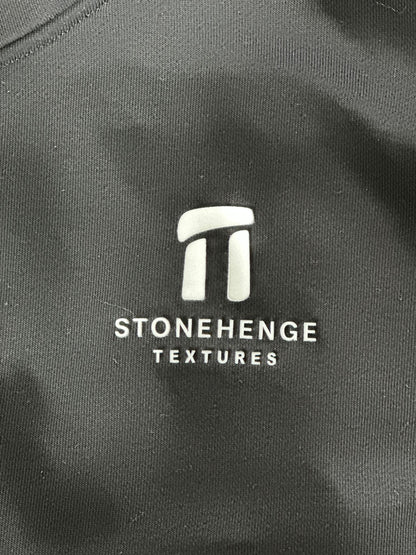 Stonehenge Textures Black Hoodie Unisex Asymmetric Organic Cotton Sustainable Luxury Streetwear