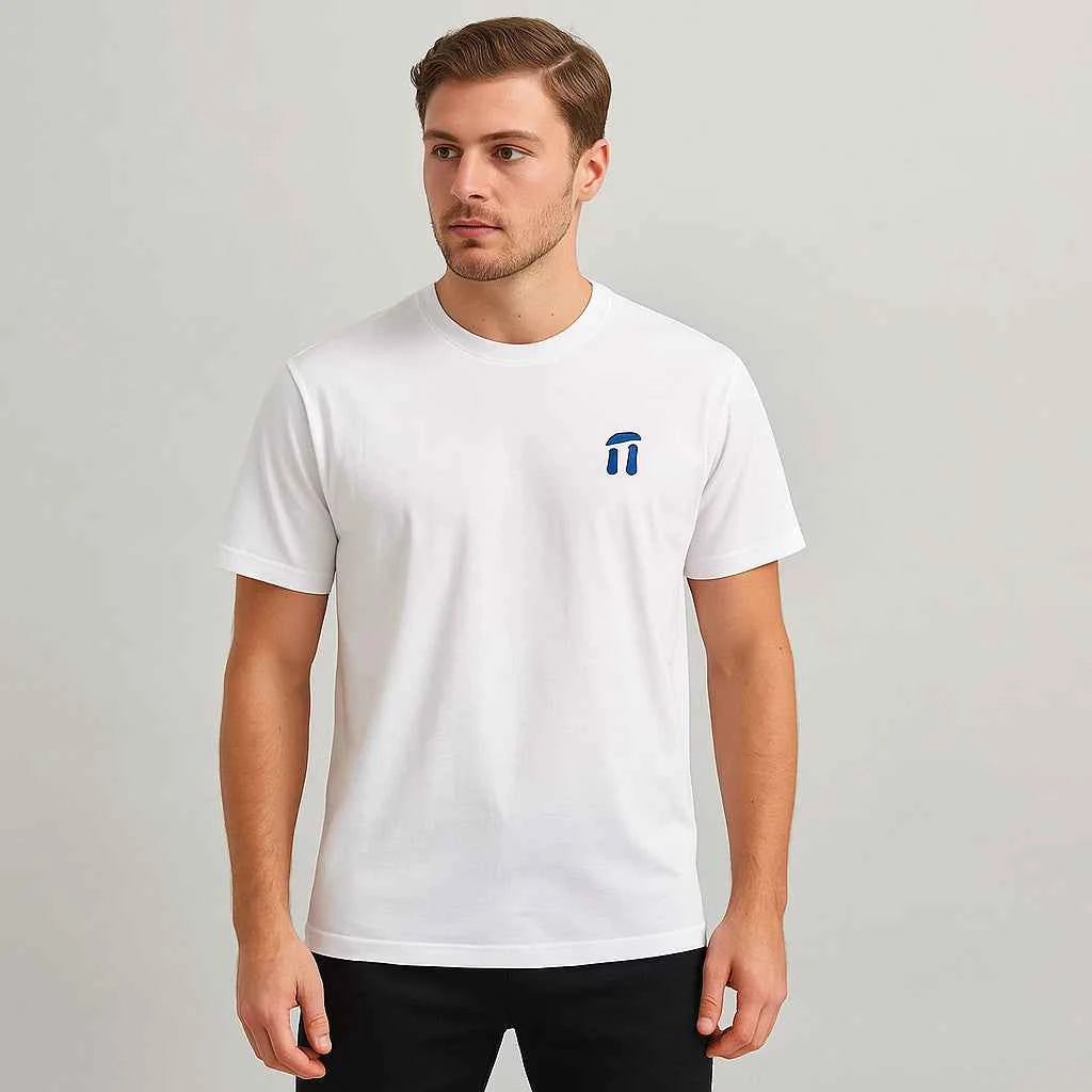 Stonehenge Textures 100% Cotton Short Sleeves T Shirt with Embroidered Logo