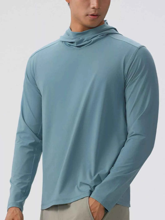 Men's Solid Color Long Sleeve Hoodie