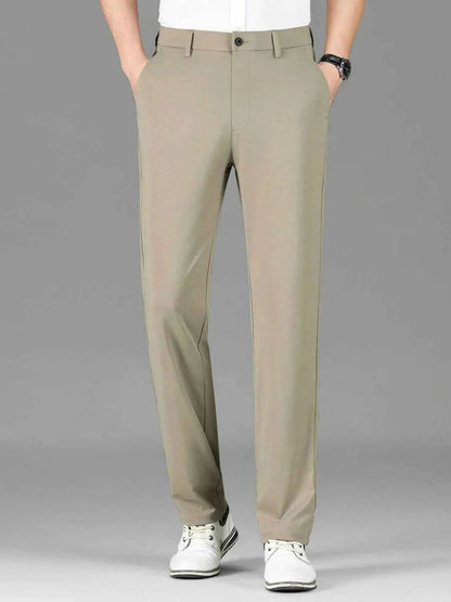 Men’s Loose Fit Dress Pants – Casual Business Trousers with Pockets