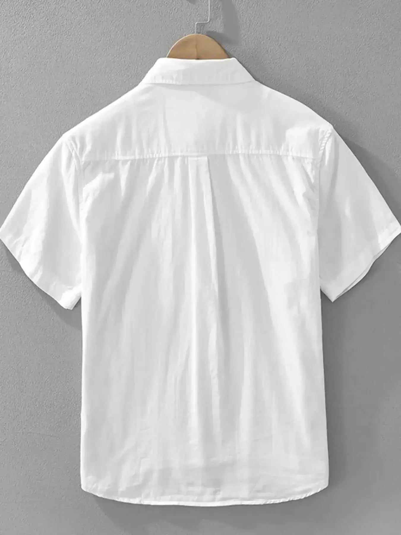 Men's Plus Size Printed Short Sleeve Button-Up Shirt