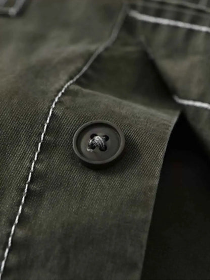 Men's Plus Size Button Up Short Sleeve Shirt