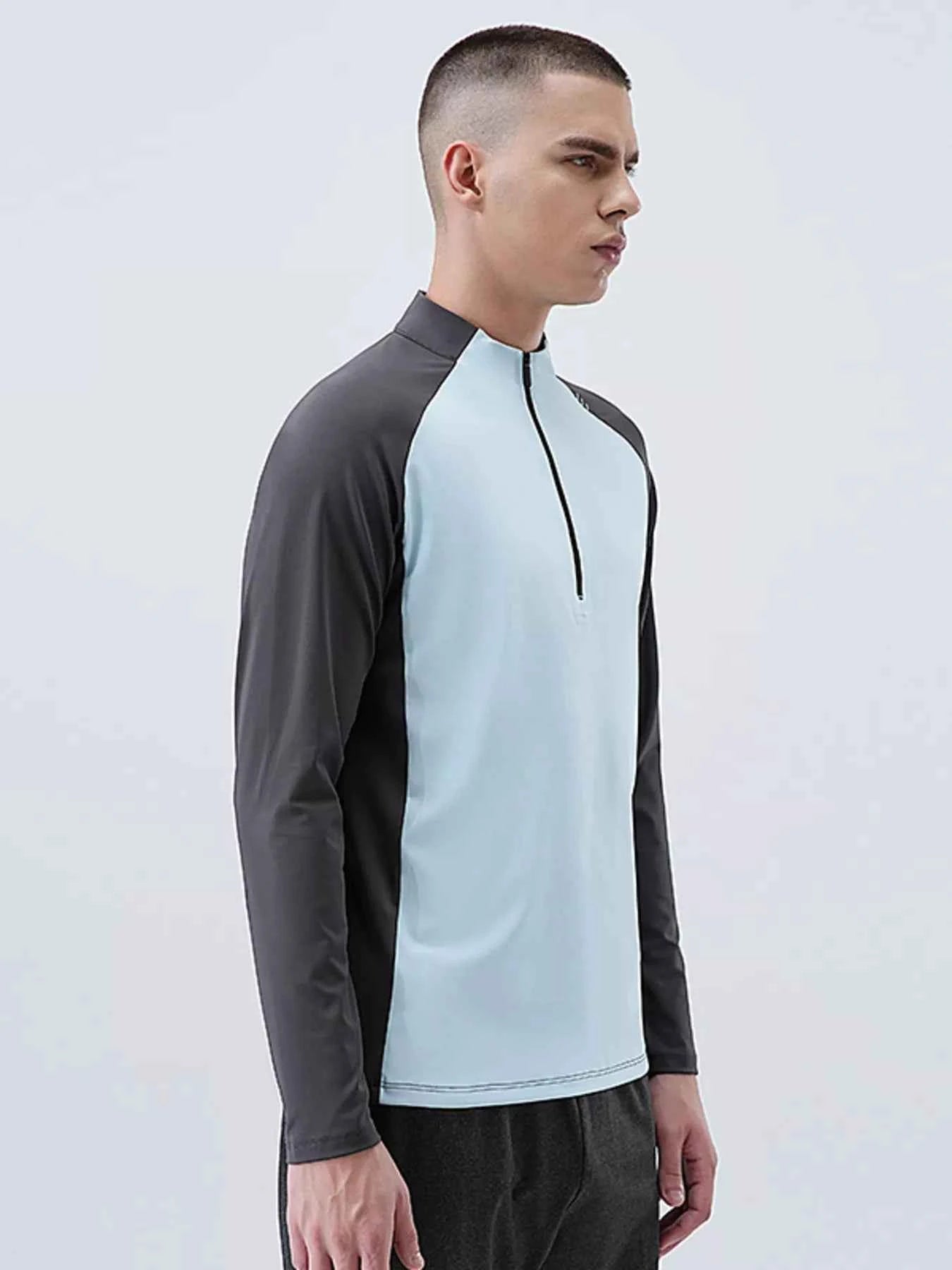 Men's Plus Size Long Sleeve Quick-Dry Active T-Shirt