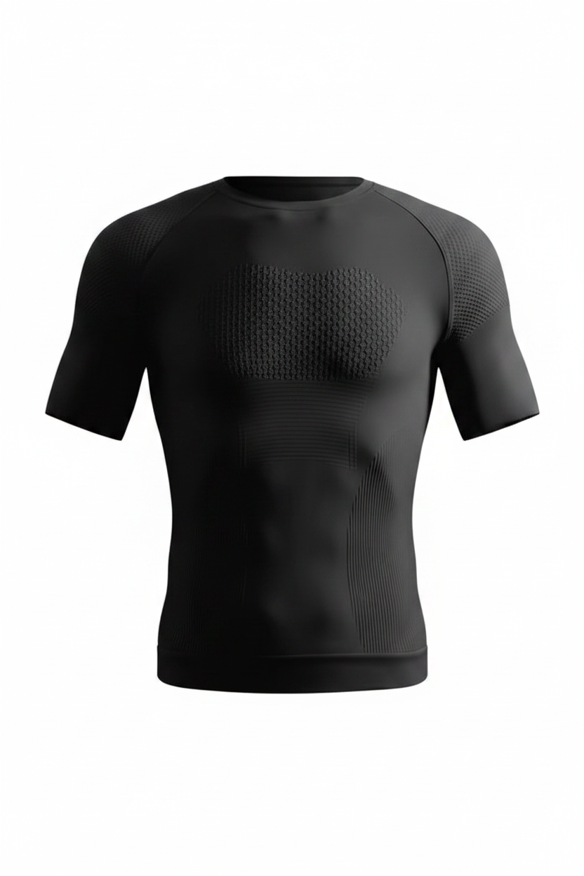 Black Compression T-Shirt Front View