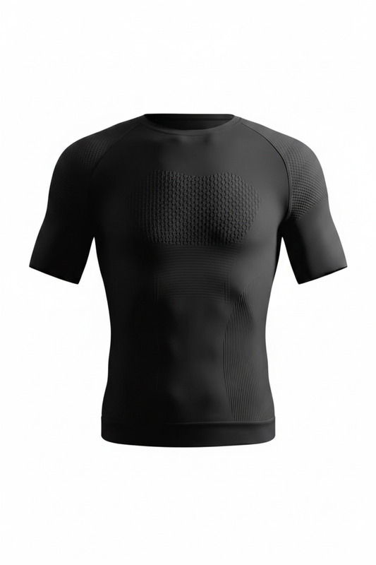 Black Compression T-Shirt Front View