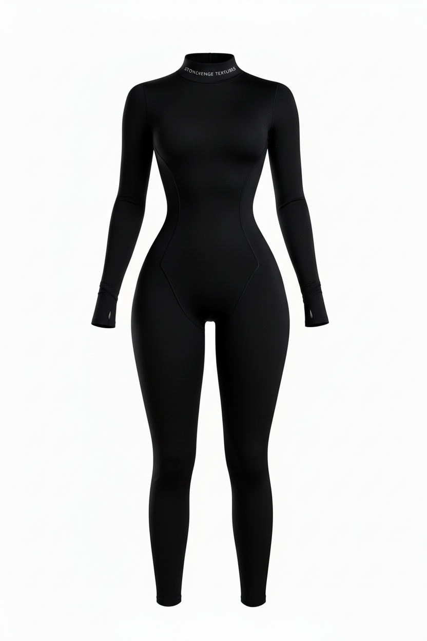 Black Performance Bodysuit Complete Front