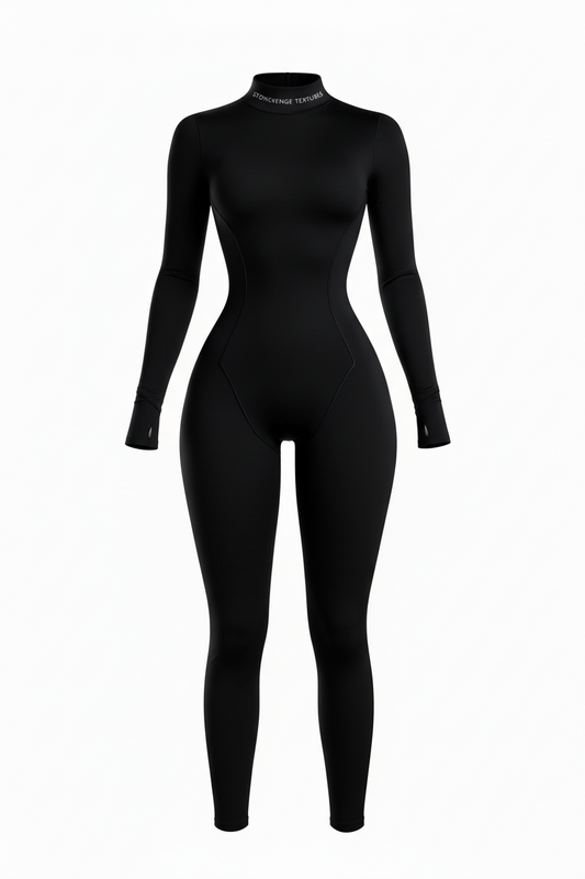 Black Performance Bodysuit Complete Front