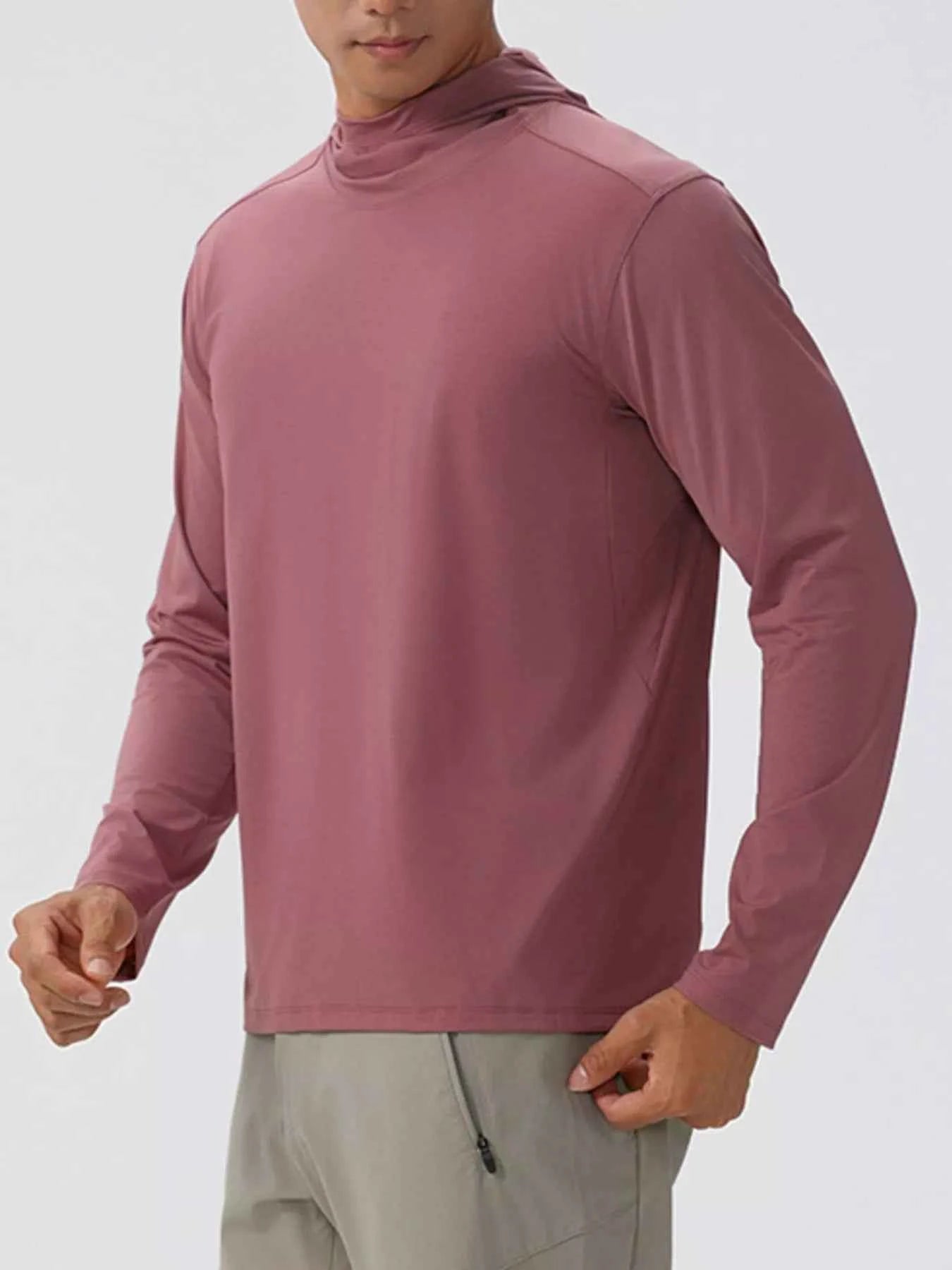 Men's Solid Color Long Sleeve Hoodie