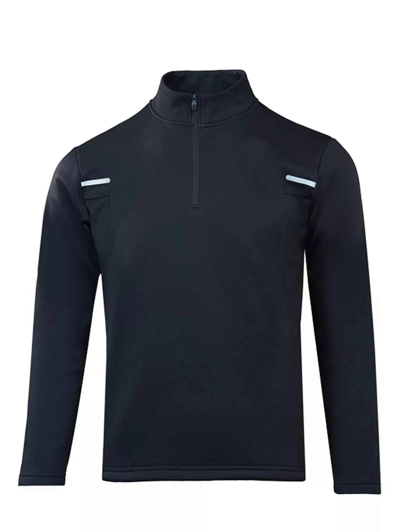 Men's Plus Size Half-Zip Long Sleeve Top