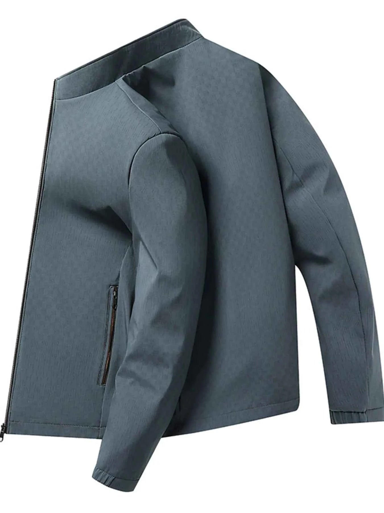 Men’s Plus Size Zip Up Long Sleeve Jacket – Casual Lightweight Outerwear with Pockets
