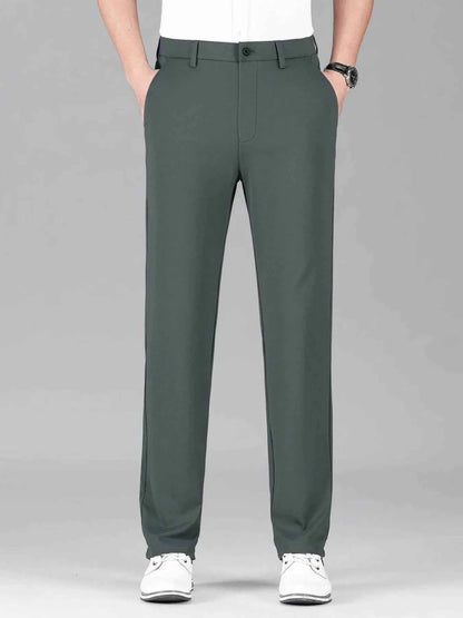 Men’s Loose Fit Dress Pants – Casual Business Trousers with Pockets