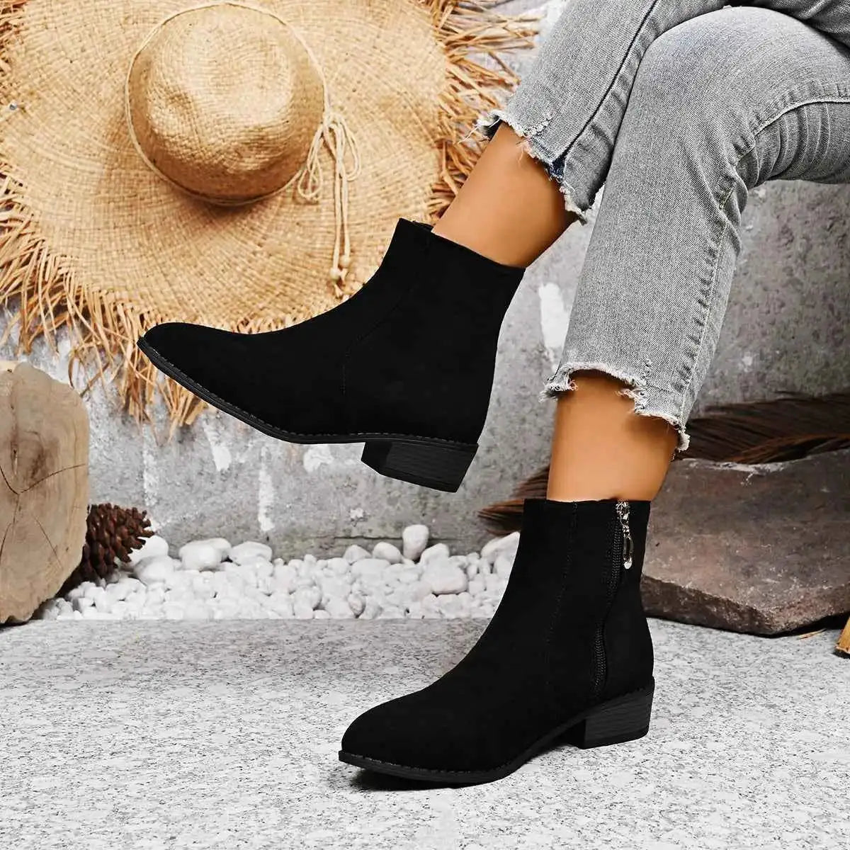Block Heels Chelsea Boots