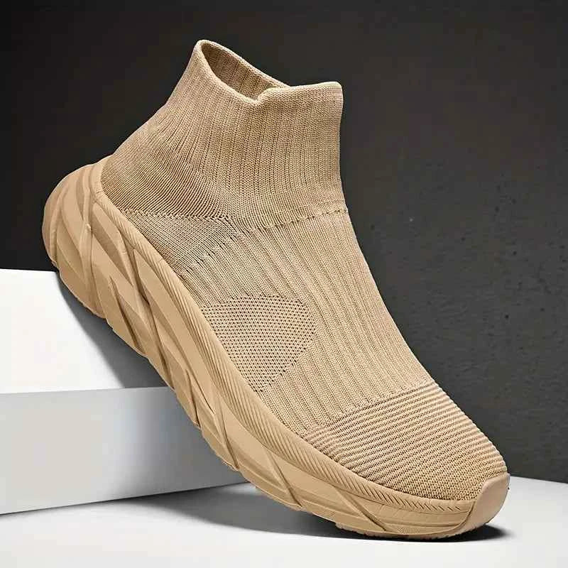 Stonehenge Men's Lightweight Knit Running Shoes - Breathable Slip-On Sneakers for Walking and Training