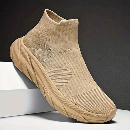 Stonehenge Men's Lightweight Knit Running Shoes - Breathable Slip-On Sneakers for Walking and Training