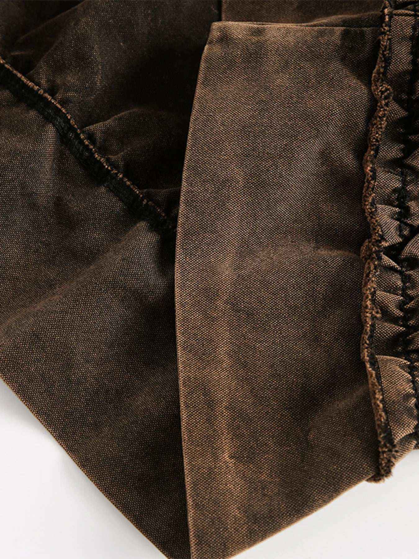 Men’s Washed Vintage Frayed Hem Hoodie – Casual Buttoned Pocketed Pullover