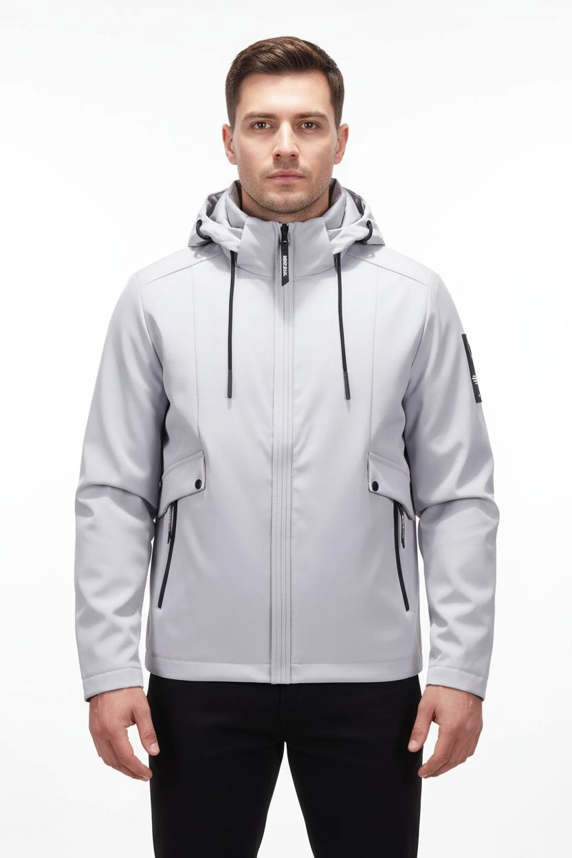 Male Model Wearing Premium Technical Jacket